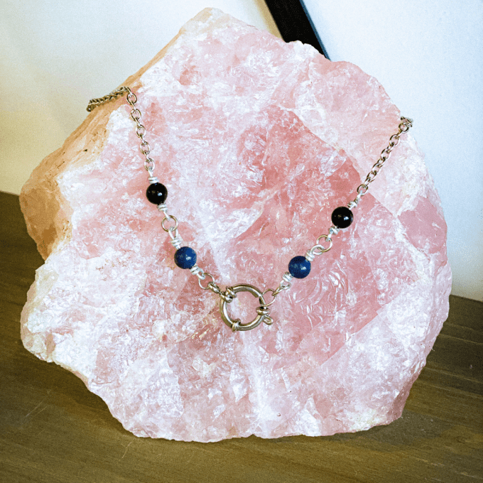 Collier Onyx et Sodalite